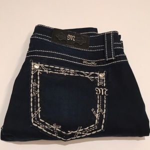 NWOT MISS ME SUPER SKINNY JEANS DARK STRETCH 29 x 30